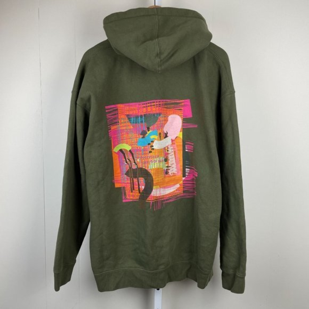 Peloton Full Zip Hoodie Sweatshirt Olive Green Together We Go Far Mens‎ 2XL